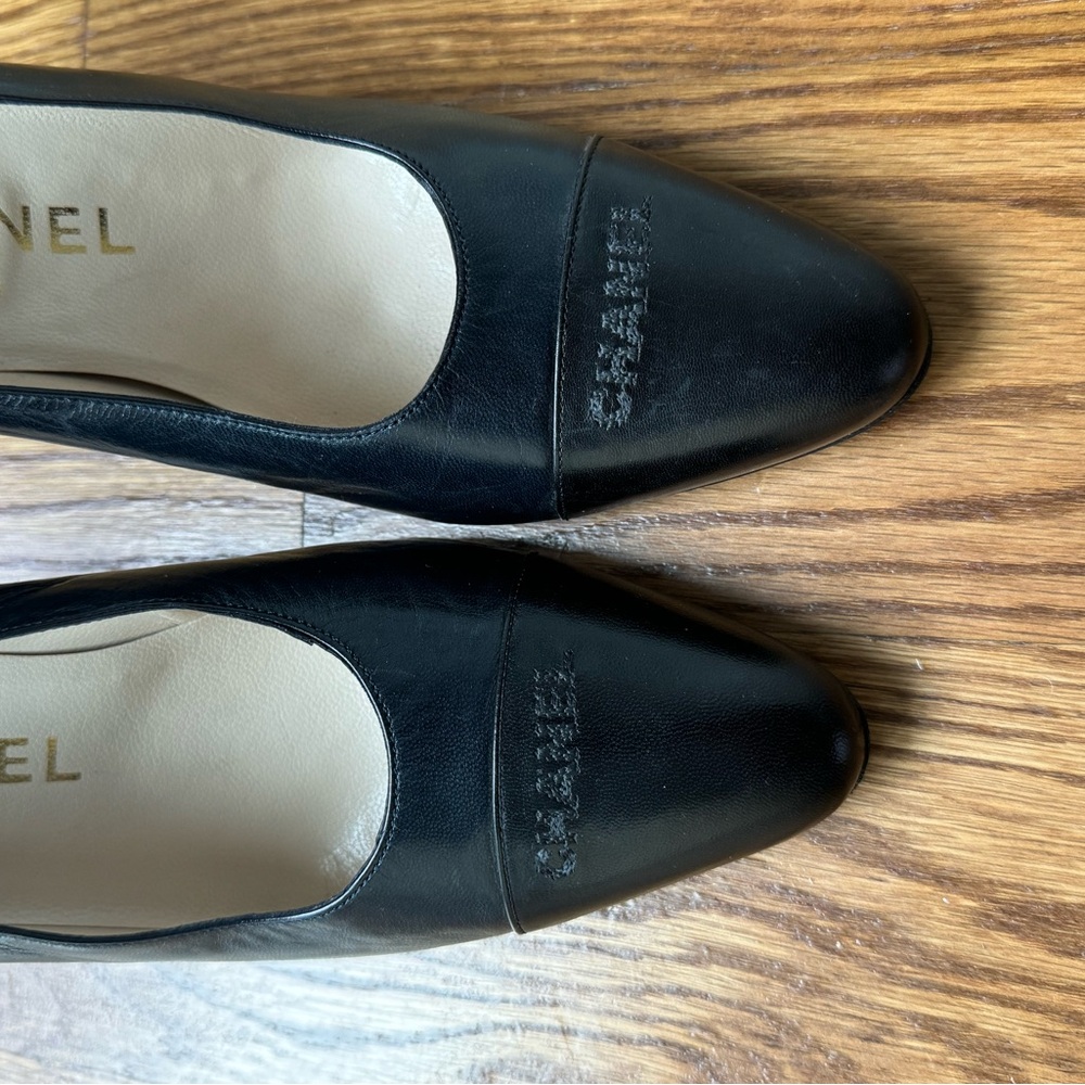 Chanel Black Leather Heels - Picture 3 of 8